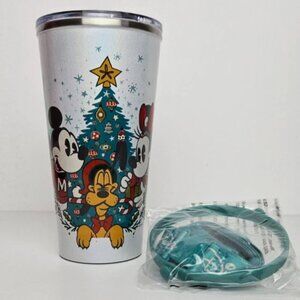 disney parks christmas tumbler with holder